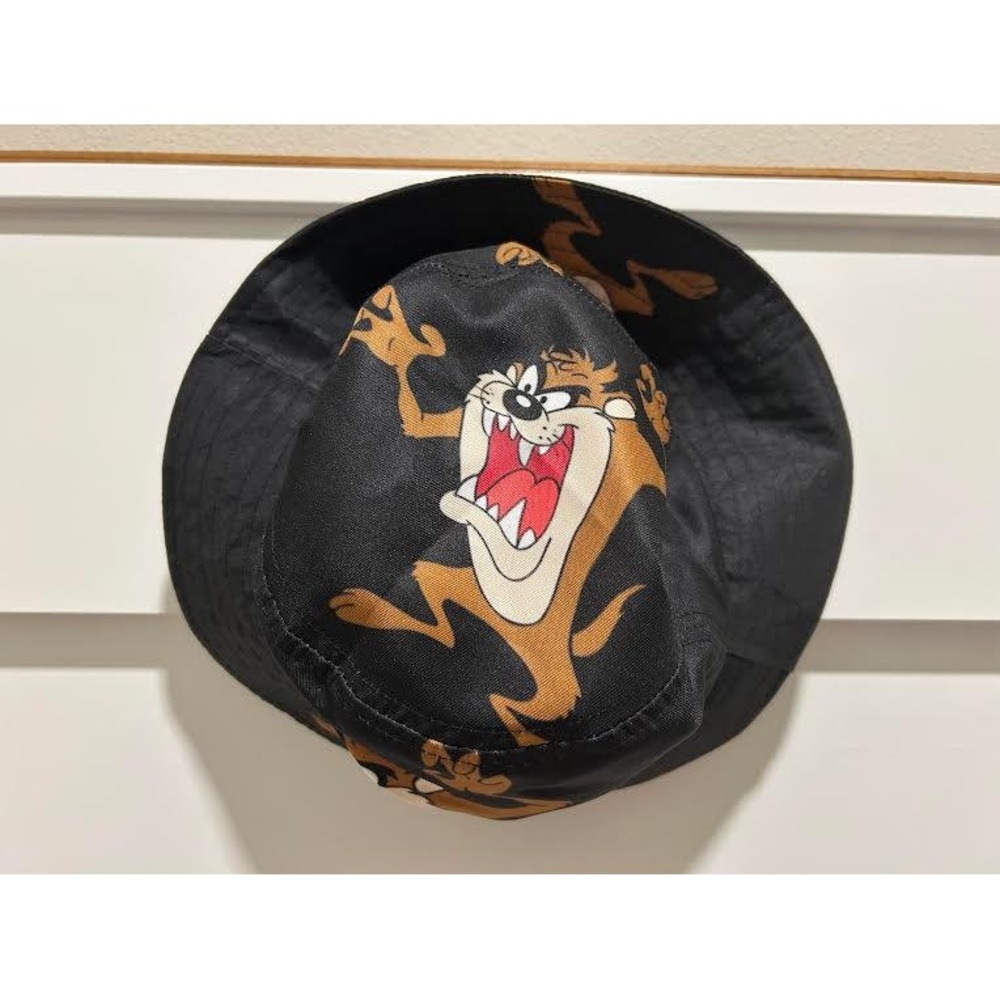 Looney Tunes Tasmanian Devil Taz Bucket Hat Black All Over Print Sun Hat Mens